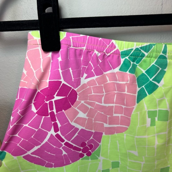 Lilly Pulitzer Womens Swim Skirt Vintage Flower Mosaic Green Pink Vacation Small - Picture 7 of 7